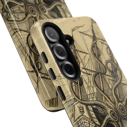 Vintage Kraken Tough Phone Case – Nautical Sea Monster Graphic