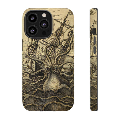 Vintage Kraken Tough Phone Case – Nautical Sea Monster Graphic
