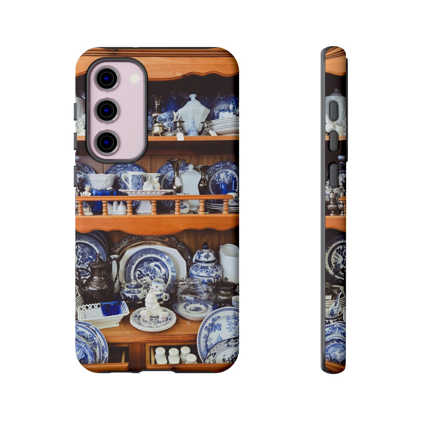 Blue & White Curio Charm Tough Phone Case. Classic China-Inspired Design with Timeless Elegance for Your iPhone, Samsung, or Google Pixel