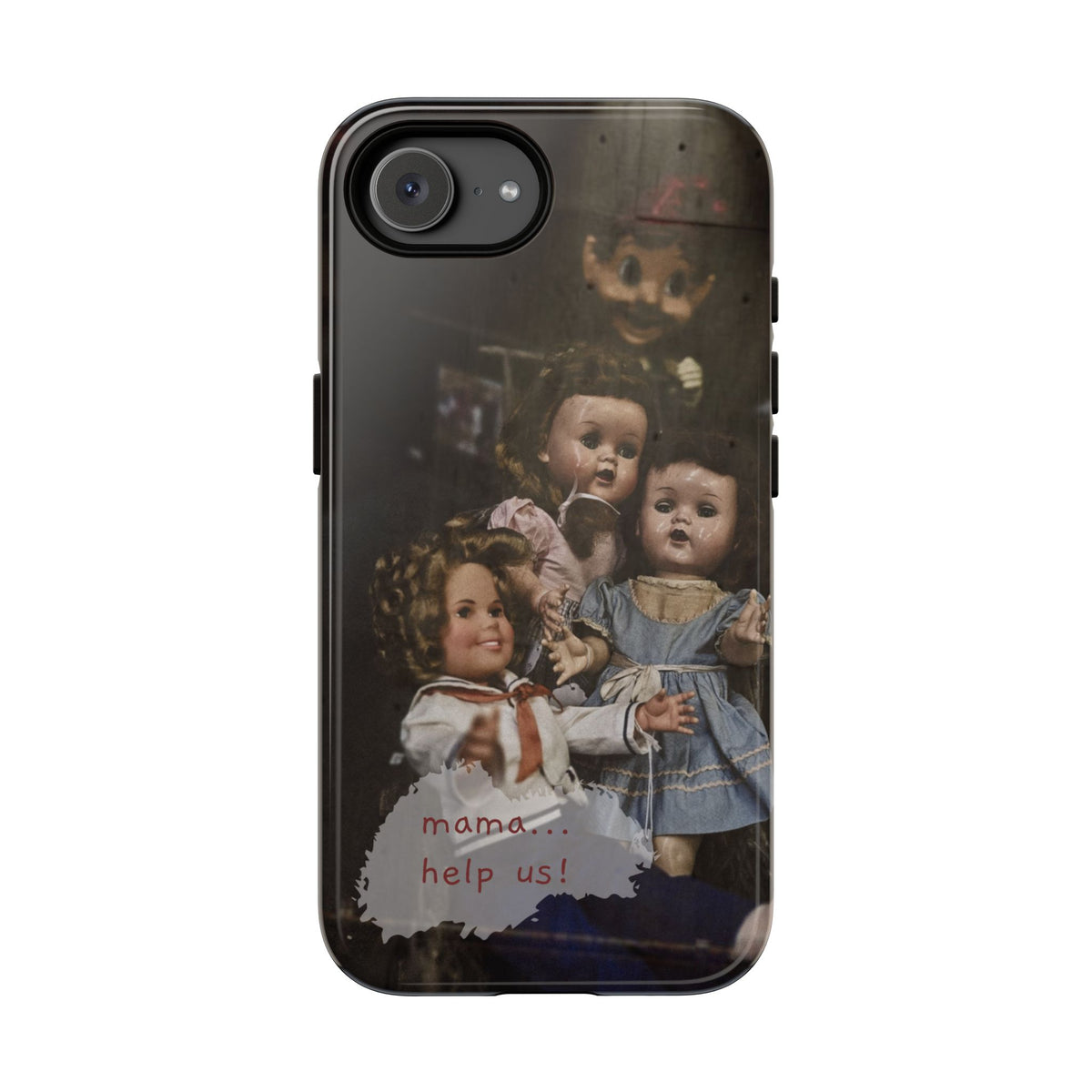 Personalized Creepy Doll Tough Phone Case – Gothic Vintage Graphic