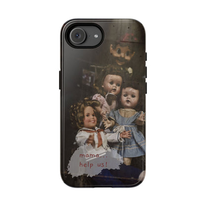 Personalized Creepy Doll Tough Phone Case – Gothic Vintage Graphic
