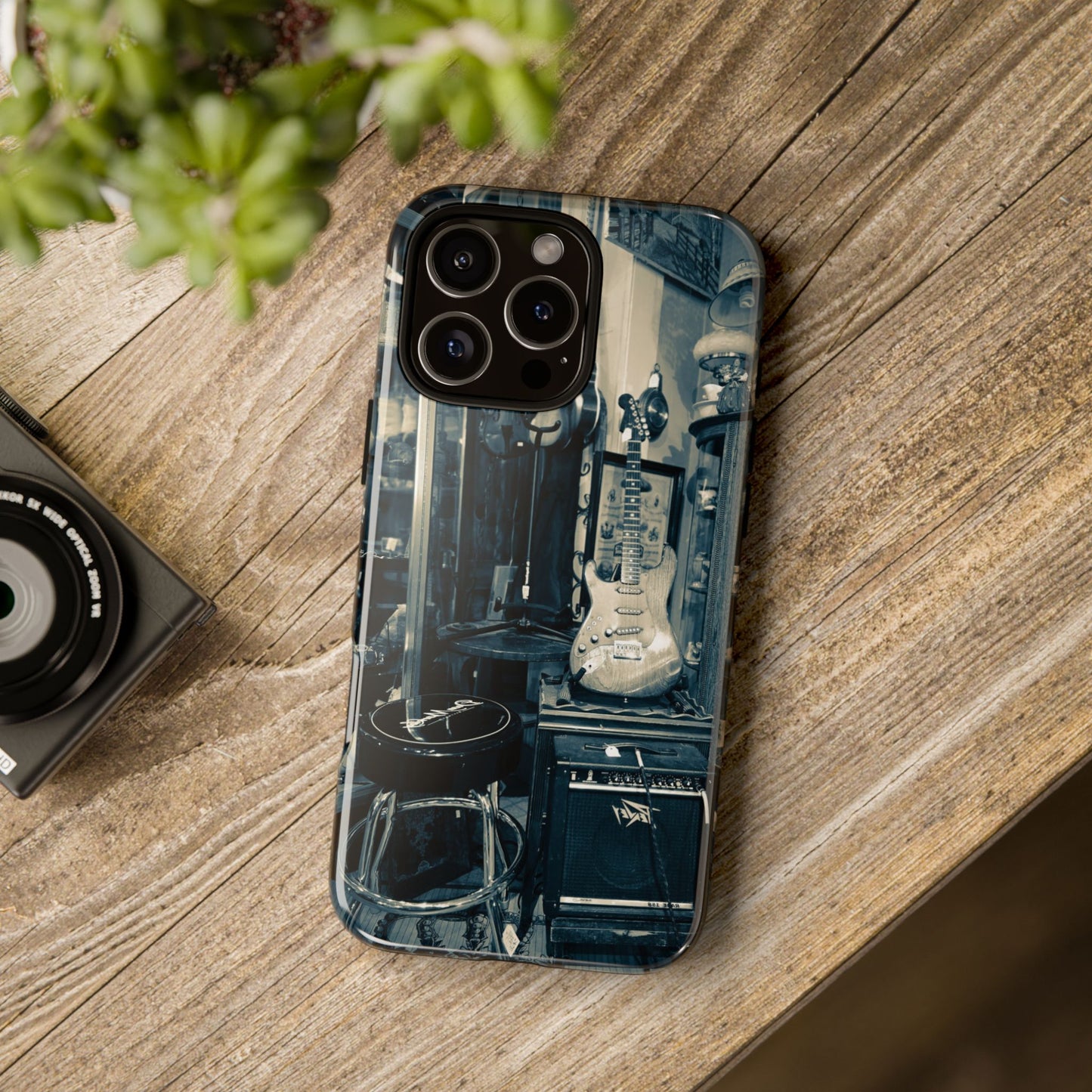 Guitar Vintage Phone Case, Tough Cases, Music Lover Gift, Rock & Roll Accessories, Unique Guitar Artwork, Phone Protection