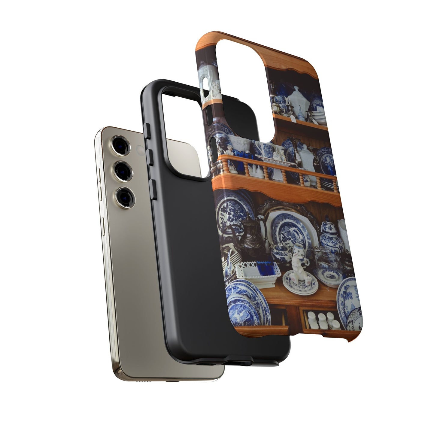 Blue & White Curio Charm Tough Phone Case. Classic China-Inspired Design with Timeless Elegance for Your iPhone, Samsung, or Google Pixel