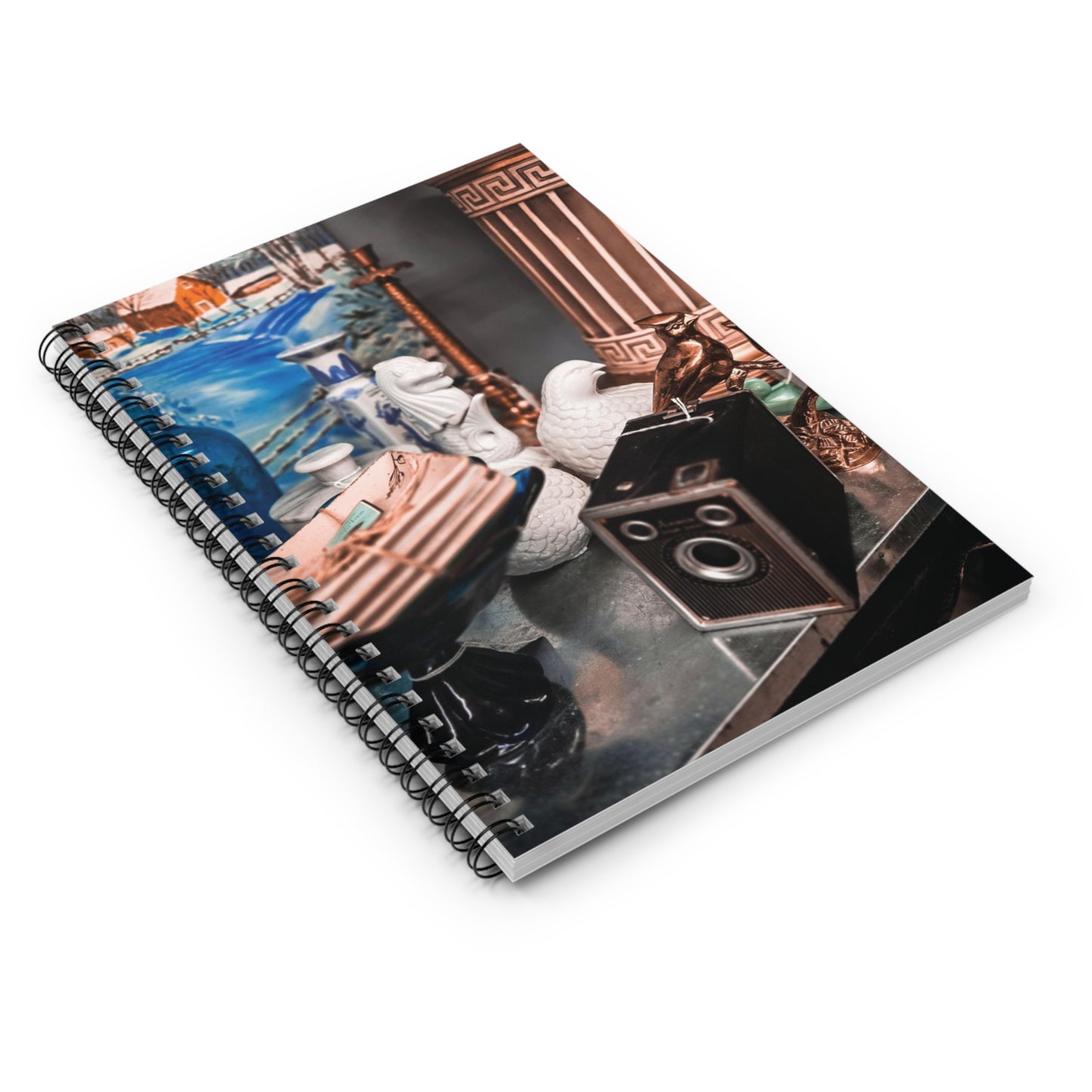 Vintage Camera & Curio Spiral Notebook--Retro Photography Journal