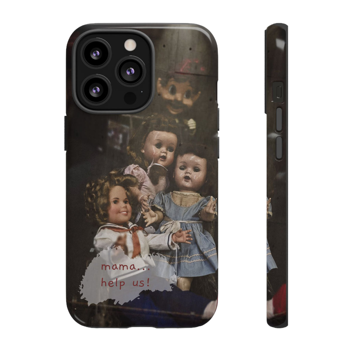 Personalized Creepy Doll Tough Phone Case – Gothic Vintage Graphic