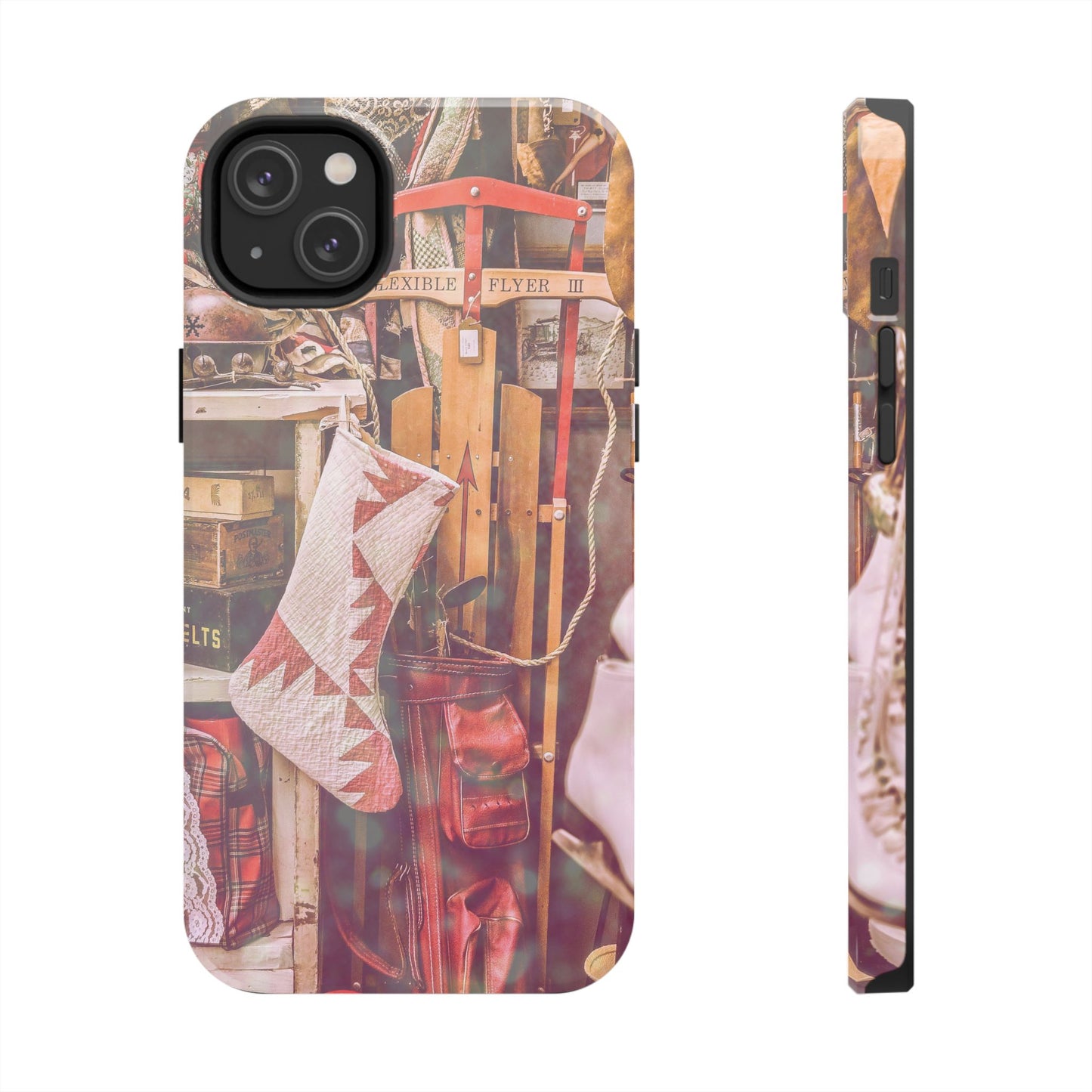 Vintage Ski Gear phone case | Retro winter sports collage