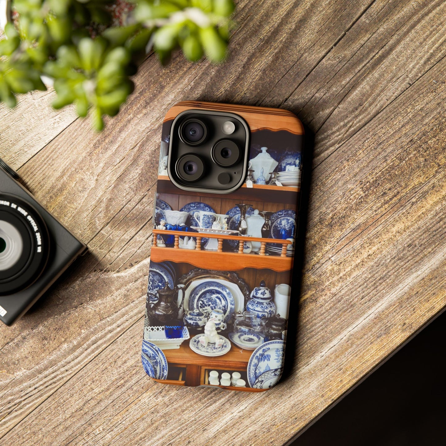 Blue & White Curio Charm Tough Phone Case. Classic China-Inspired Design with Timeless Elegance for Your iPhone, Samsung, or Google Pixel