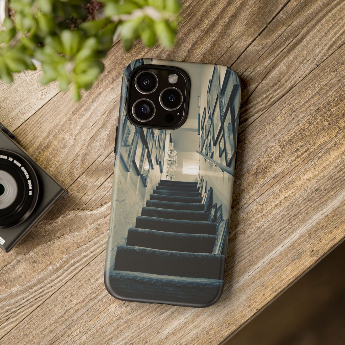 Vintage Boutique Stairway Tough Phone Case, Antique Shop Art Cover for iPhone, Samsung & Google Pixel