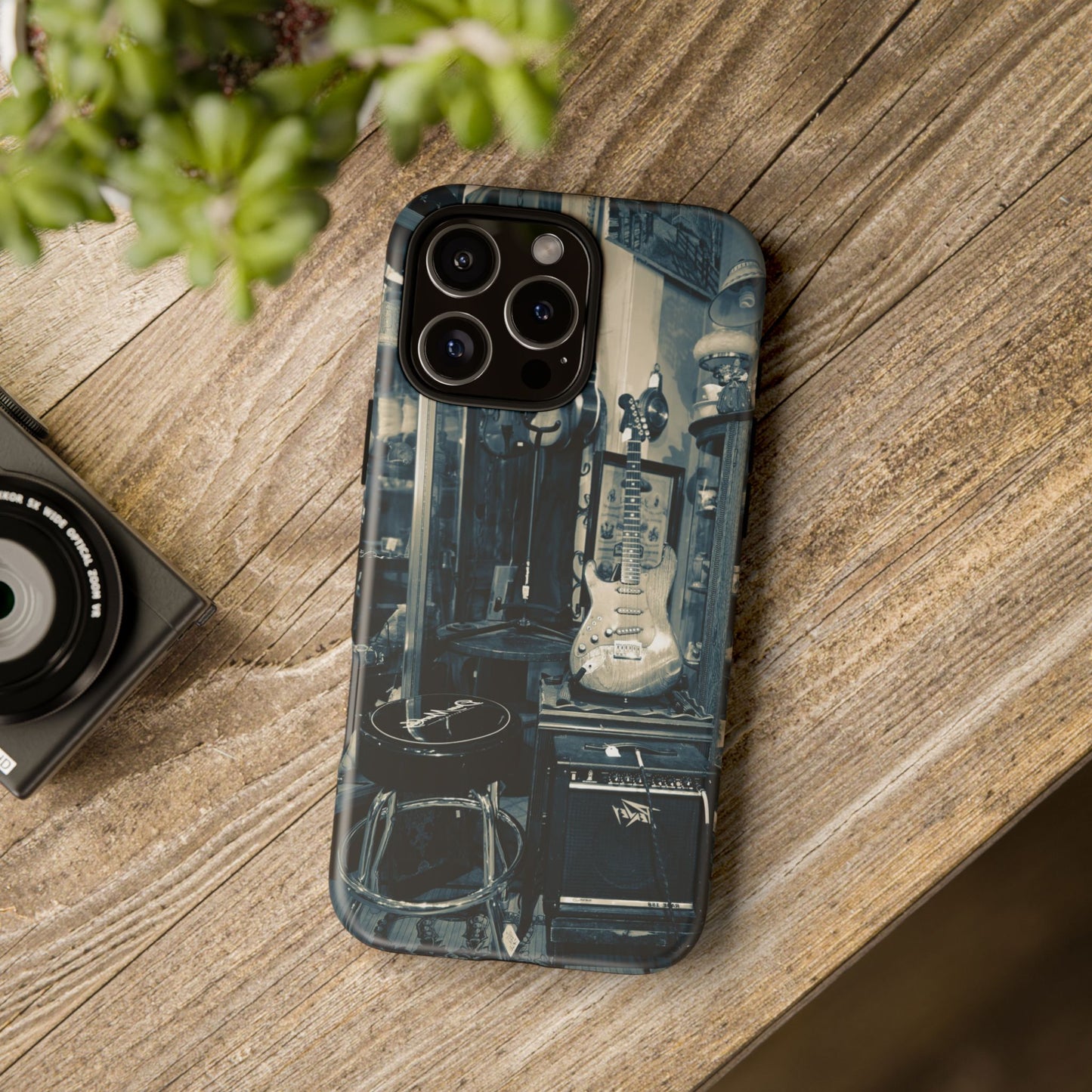 Guitar Vintage Phone Case, Tough Cases, Music Lover Gift, Rock & Roll Accessories, Unique Guitar Artwork, Phone Protection
