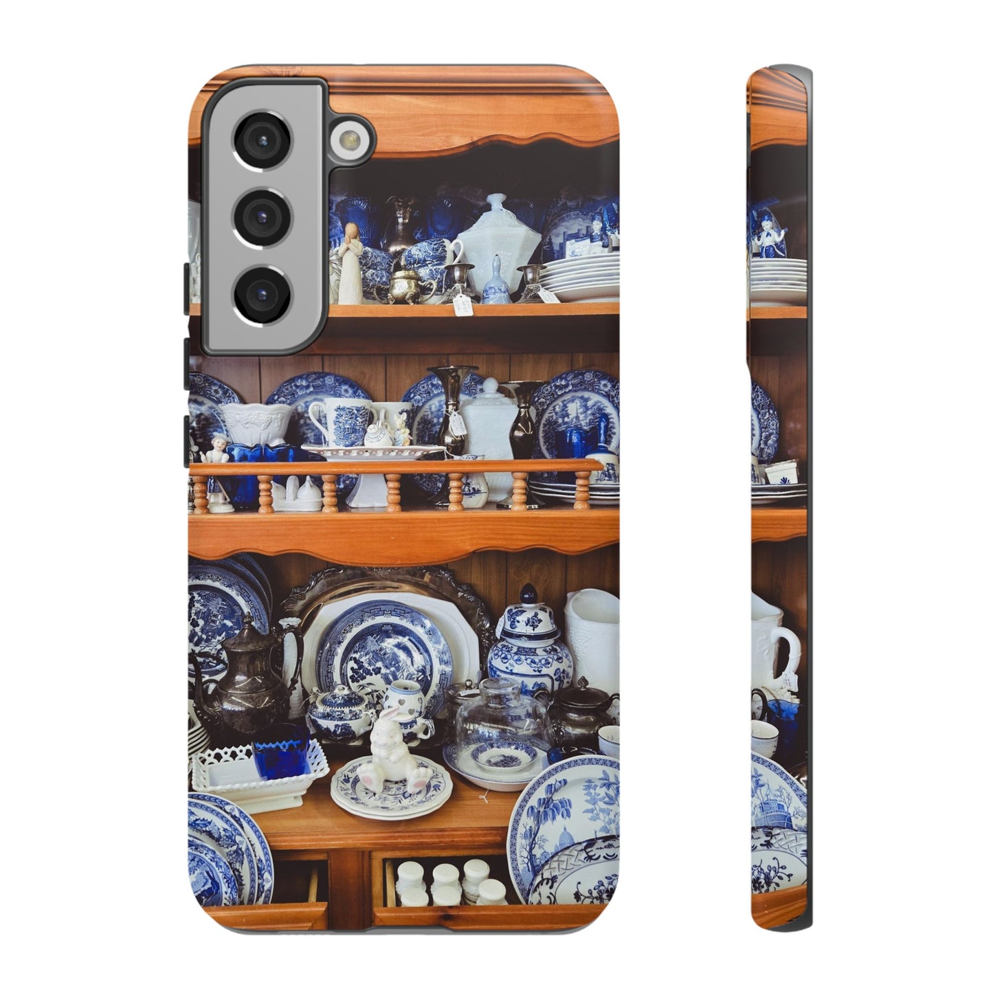 Blue & White Curio Charm Tough Phone Case. Classic China-Inspired Design with Timeless Elegance for Your iPhone, Samsung, or Google Pixel