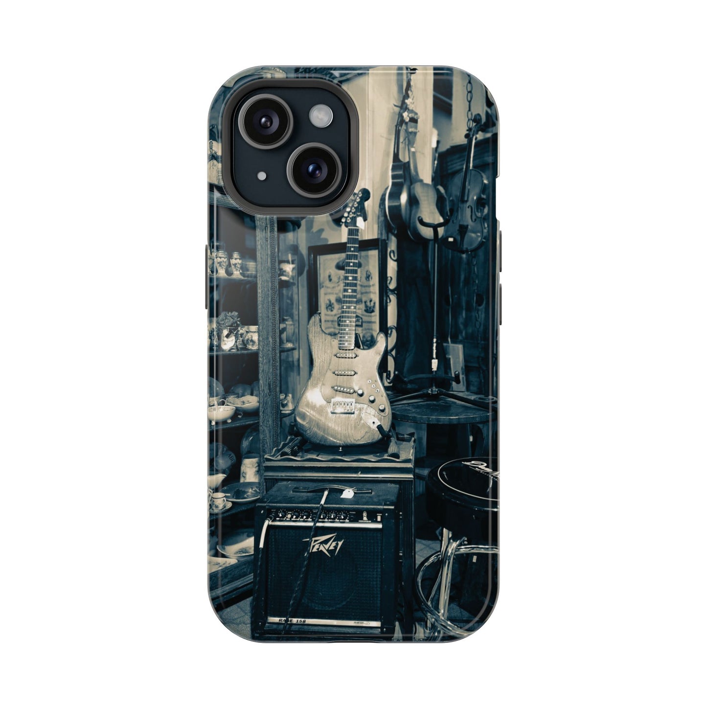 Vintage Electric Guitar Shop Phone Case | Magnetic Impact-Resistant Case
