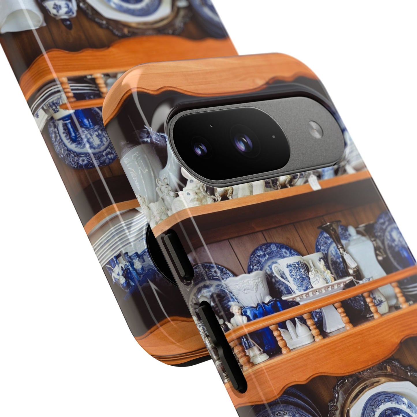 Blue & White Curio Charm Tough Phone Case. Classic China-Inspired Design with Timeless Elegance for Your iPhone, Samsung, or Google Pixel