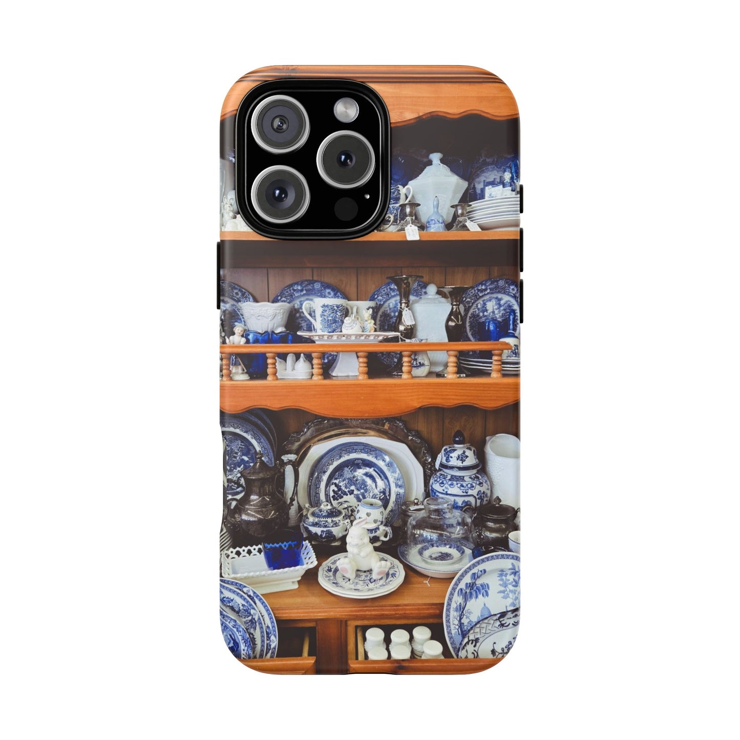 Blue & White Curio Charm Tough Phone Case. Classic China-Inspired Design with Timeless Elegance for Your iPhone, Samsung, or Google Pixel