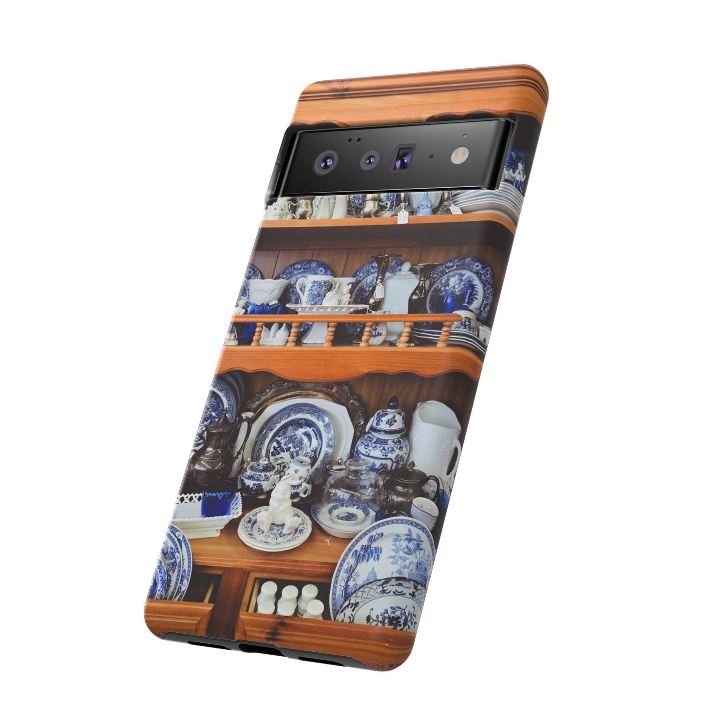 Blue & White Curio Charm Tough Phone Case. Classic China-Inspired Design with Timeless Elegance for Your iPhone, Samsung, or Google Pixel