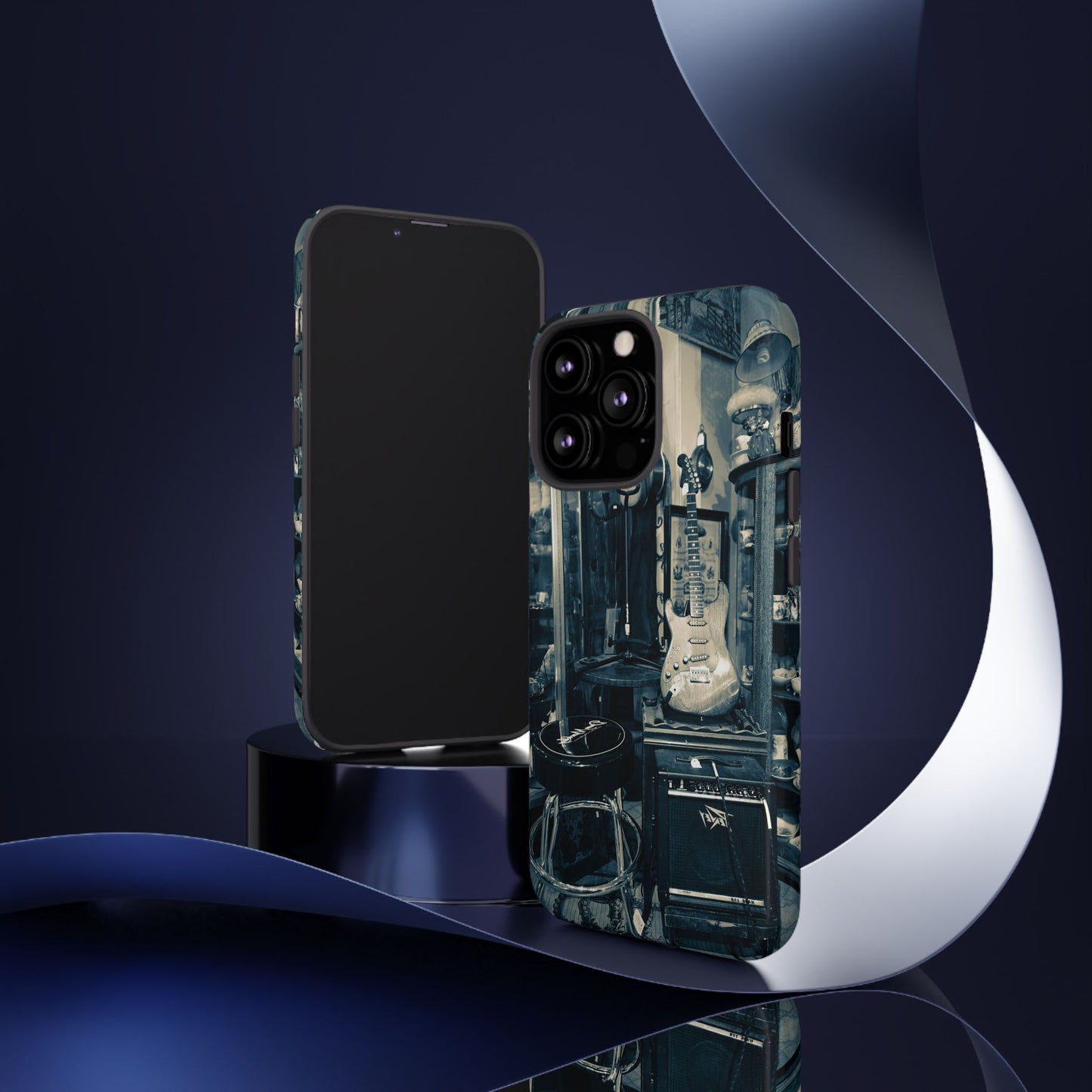 Guitar Vintage Phone Case, Tough Cases, Music Lover Gift, Rock & Roll Accessories, Unique Guitar Artwork, Phone Protection