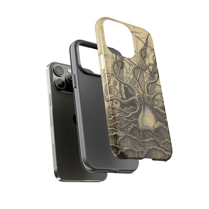 Vintage Kraken Tough Phone Case – Nautical Sea Monster Graphic