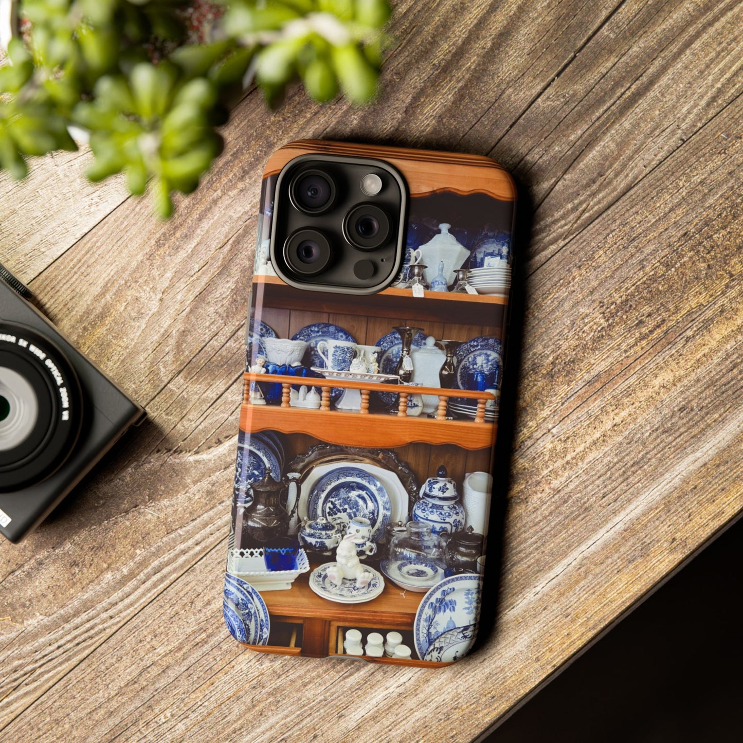 Blue & White Curio Charm Tough Phone Case. Classic China-Inspired Design with Timeless Elegance for Your iPhone, Samsung, or Google Pixel