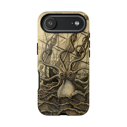Vintage Kraken Tough Phone Case – Nautical Sea Monster Graphic