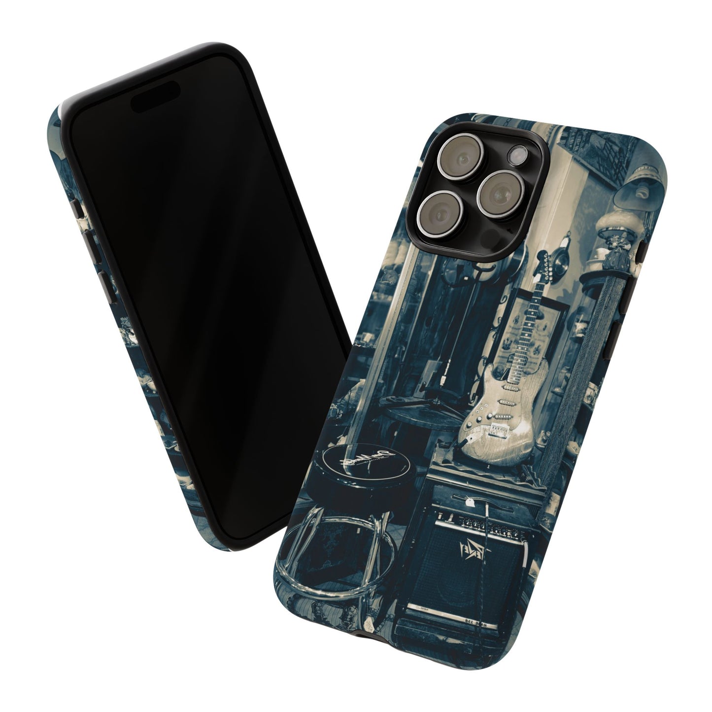Guitar Vintage Phone Case, Tough Cases, Music Lover Gift, Rock & Roll Accessories, Unique Guitar Artwork, Phone Protection