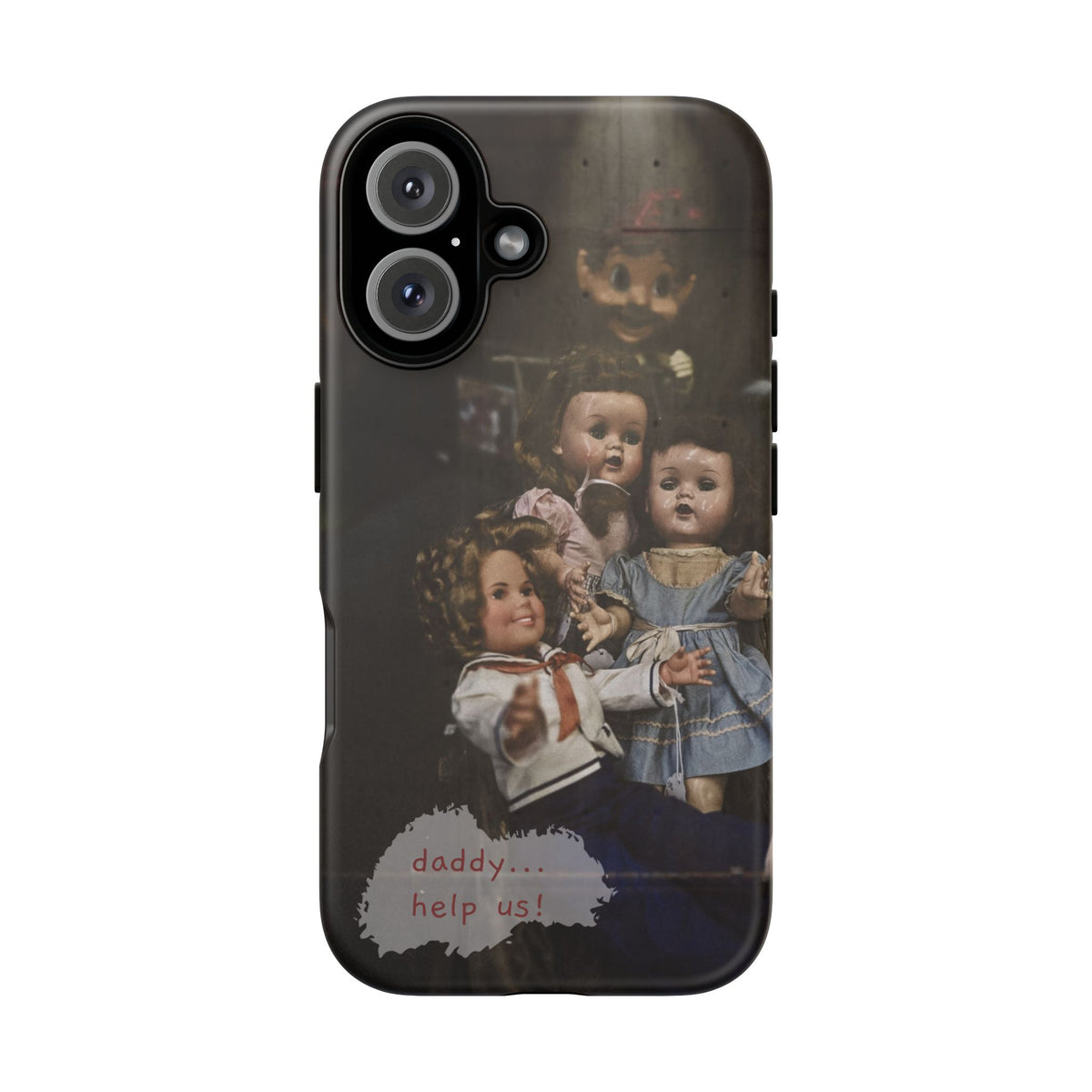 Personalized Creepy Doll Tough Phone Case – Gothic Vintage Graphic