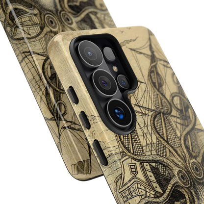 Vintage Kraken Tough Phone Case – Nautical Sea Monster Graphic