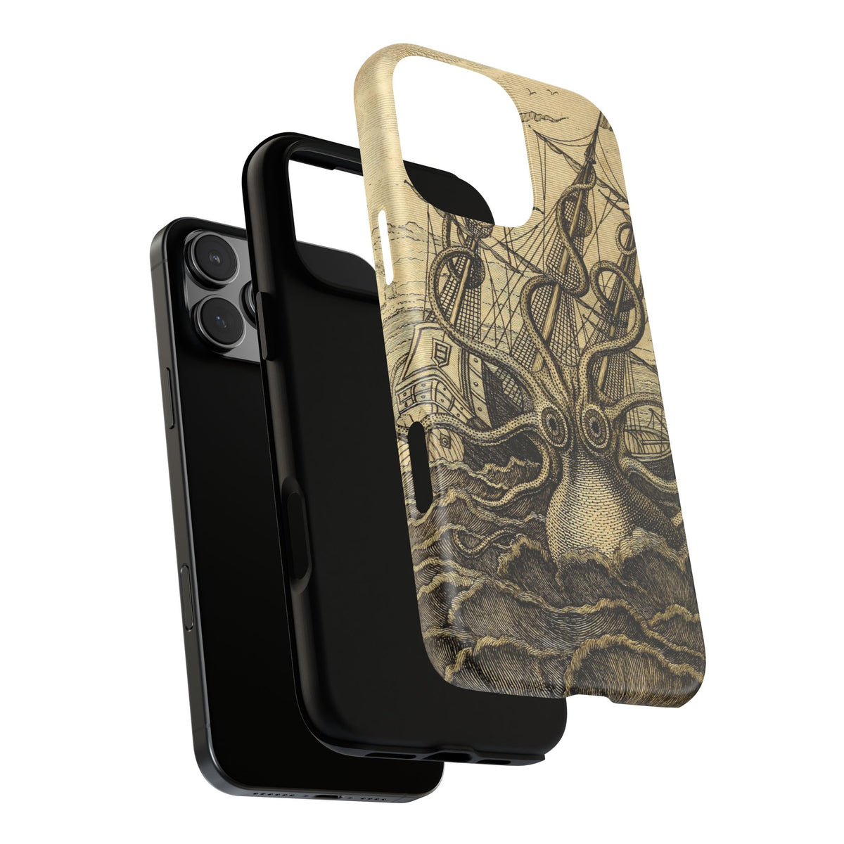 Vintage Kraken Tough Phone Case – Nautical Sea Monster Graphic