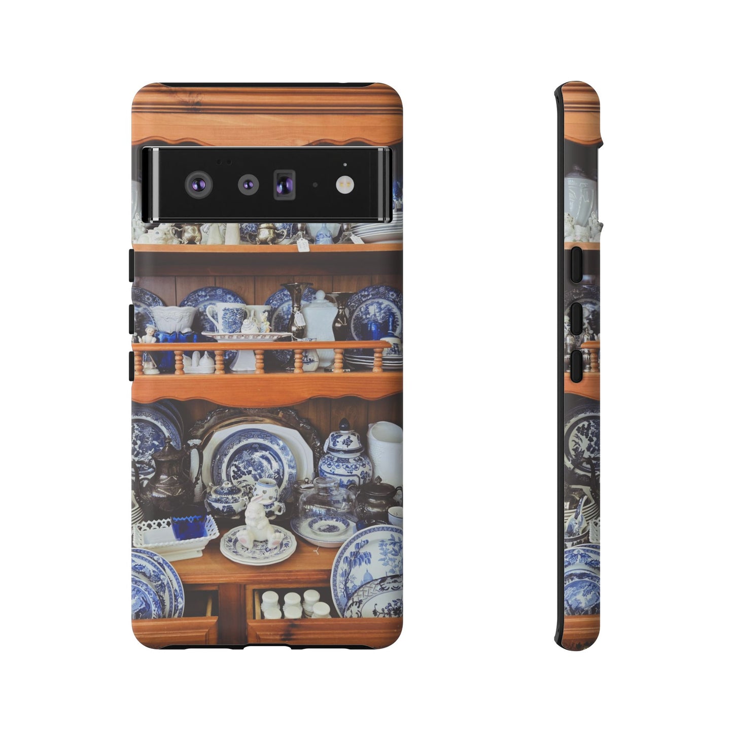 Blue & White Curio Charm Tough Phone Case. Classic China-Inspired Design with Timeless Elegance for Your iPhone, Samsung, or Google Pixel