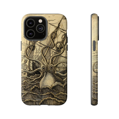 Vintage Kraken Tough Phone Case – Nautical Sea Monster Graphic