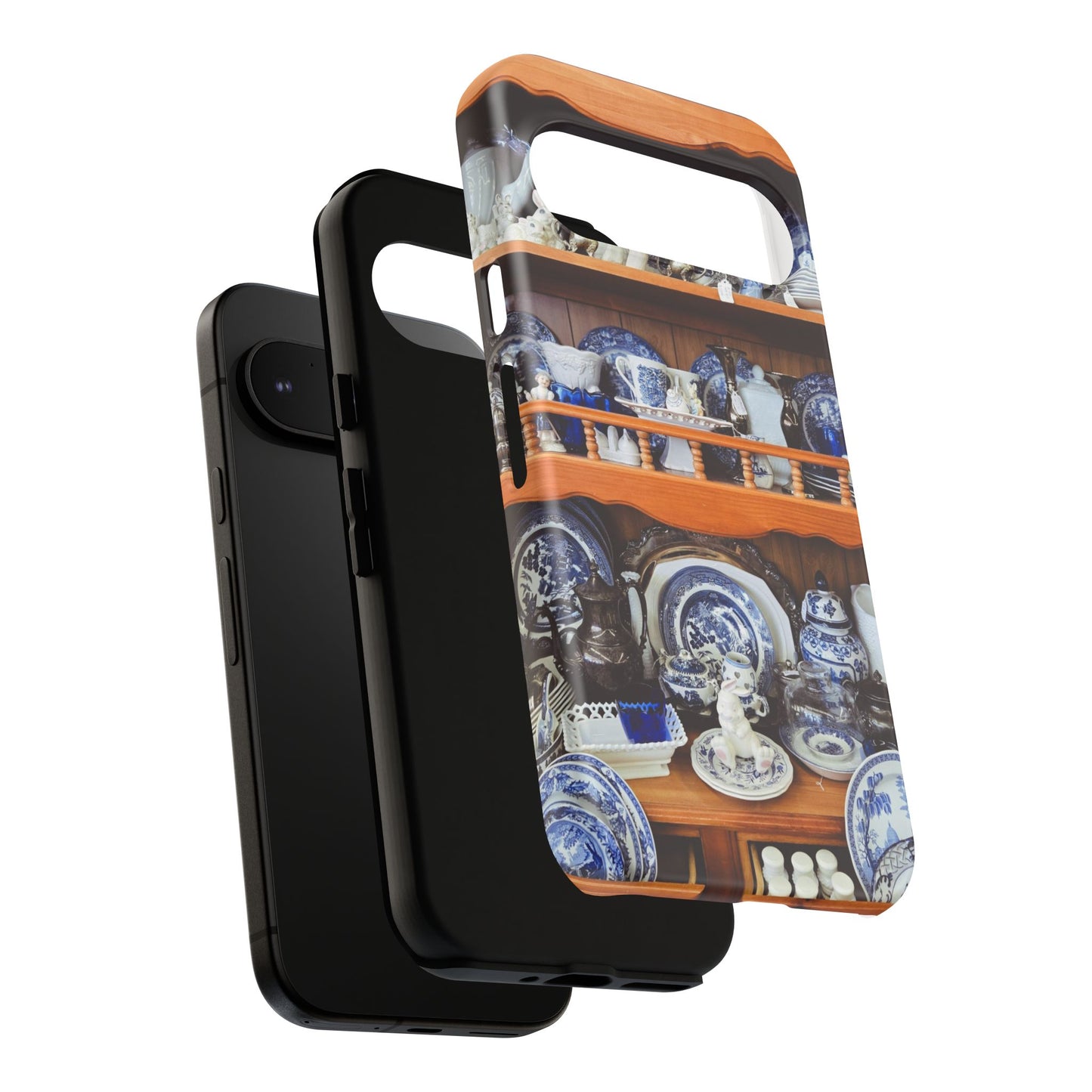 Blue & White Curio Charm Tough Phone Case. Classic China-Inspired Design with Timeless Elegance for Your iPhone, Samsung, or Google Pixel