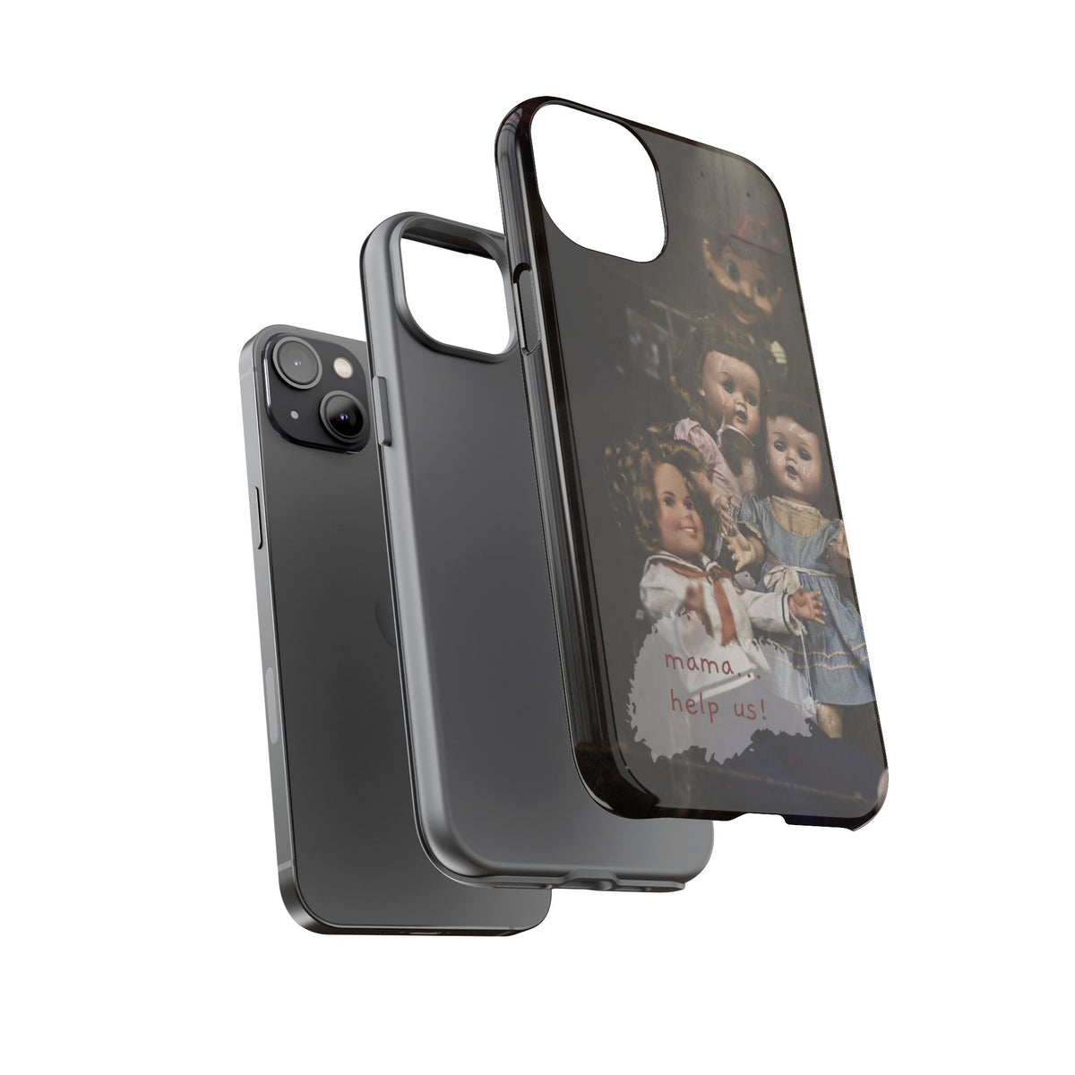 Personalized Creepy Doll Tough Phone Case – Gothic Vintage Graphic