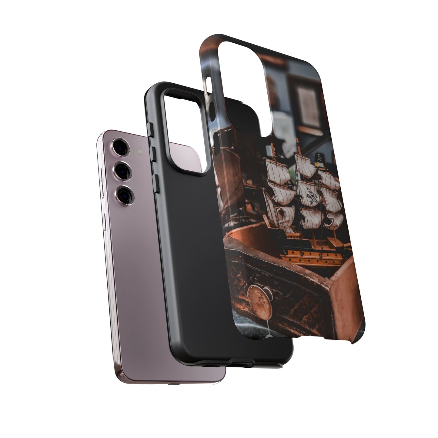 Vintage Ship-Inspired Phone Case, Nautical Design, Tough Phone Cover, Unique Gift for Sea Lovers, Perfect for Summer Adventures