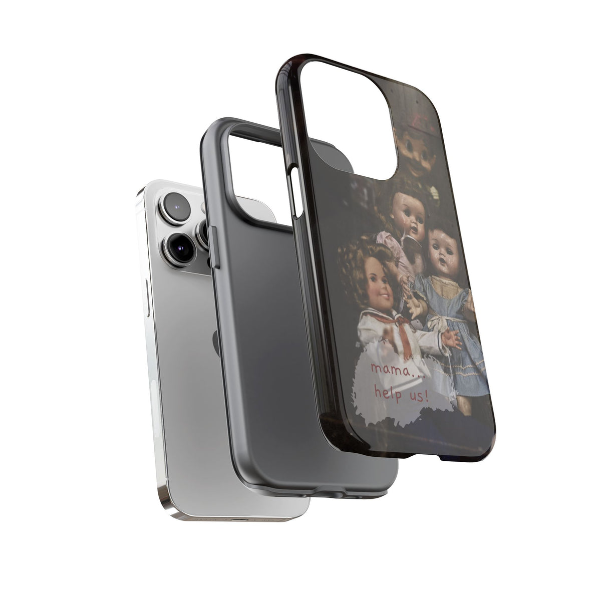 Personalized Creepy Doll Tough Phone Case – Gothic Vintage Graphic