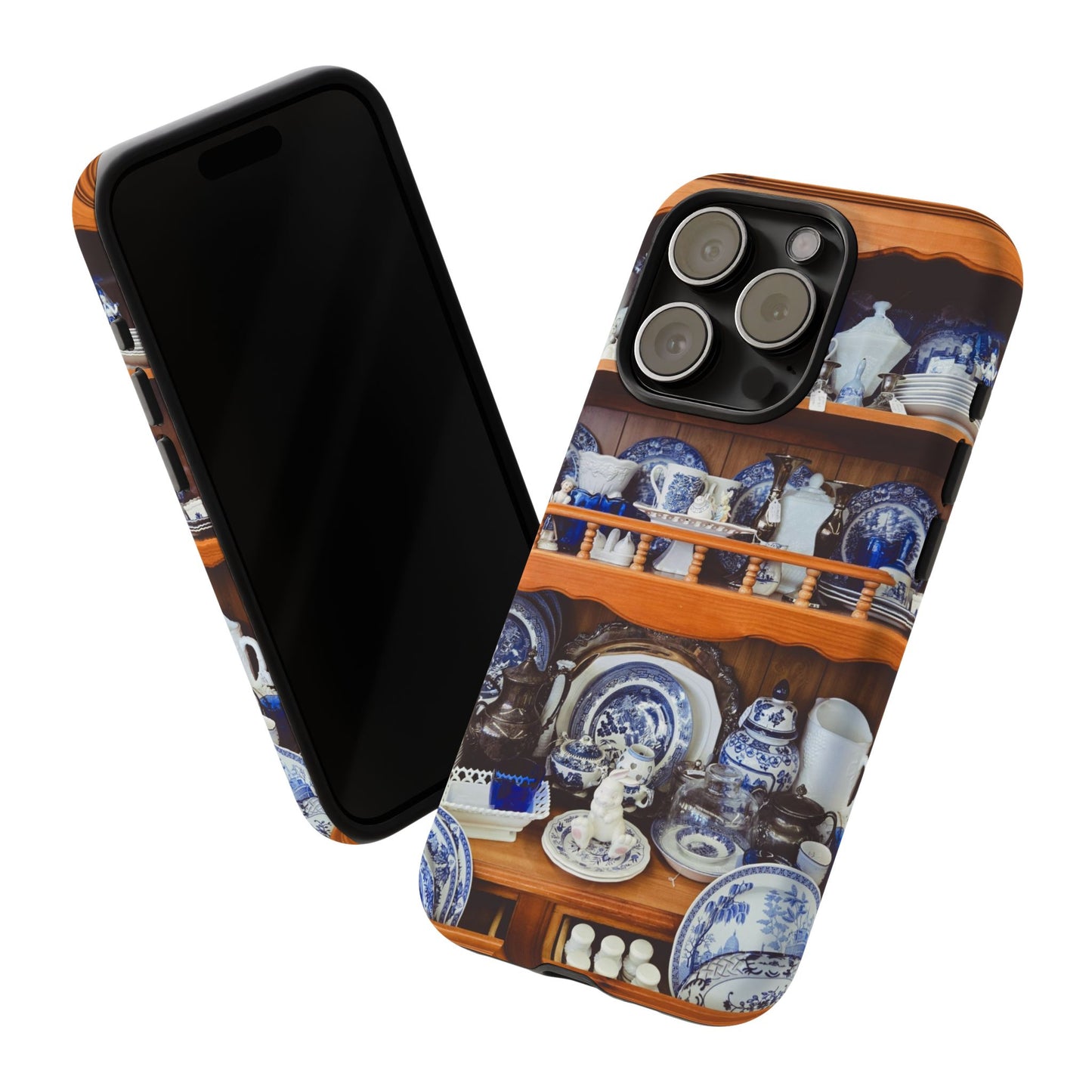 Blue & White Curio Charm Tough Phone Case. Classic China-Inspired Design with Timeless Elegance for Your iPhone, Samsung, or Google Pixel