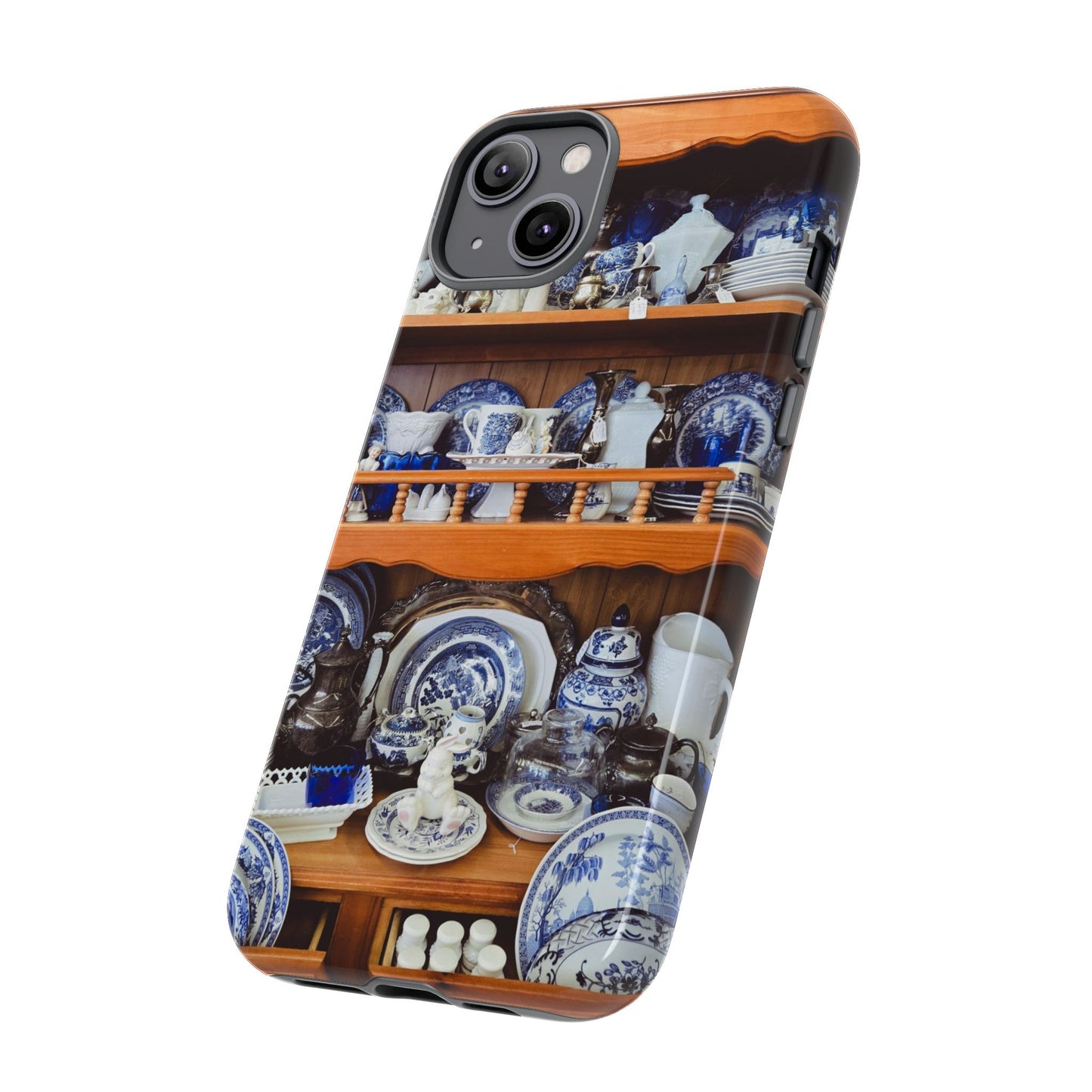 Blue & White Curio Charm Tough Phone Case. Classic China-Inspired Design with Timeless Elegance for Your iPhone, Samsung, or Google Pixel