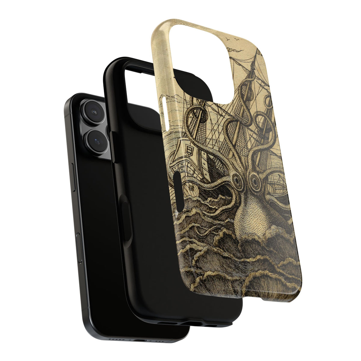 Vintage Kraken Tough Phone Case – Nautical Sea Monster Graphic