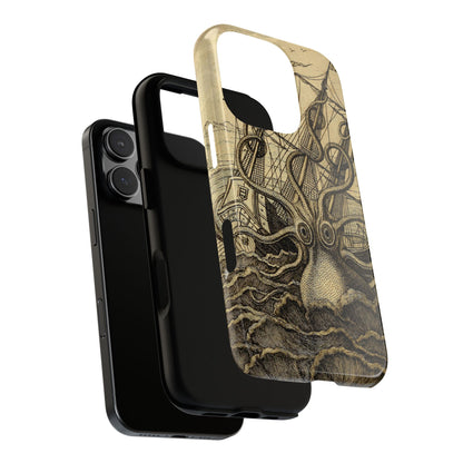 Vintage Kraken Tough Phone Case – Nautical Sea Monster Graphic