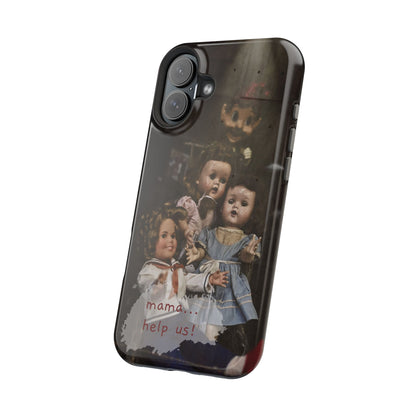 Personalized Creepy Doll MagSafe Tough Phone Case – Gothic Vintage Graphic