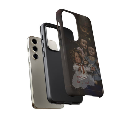 Personalized Creepy Doll Tough Phone Case – Gothic Vintage Graphic