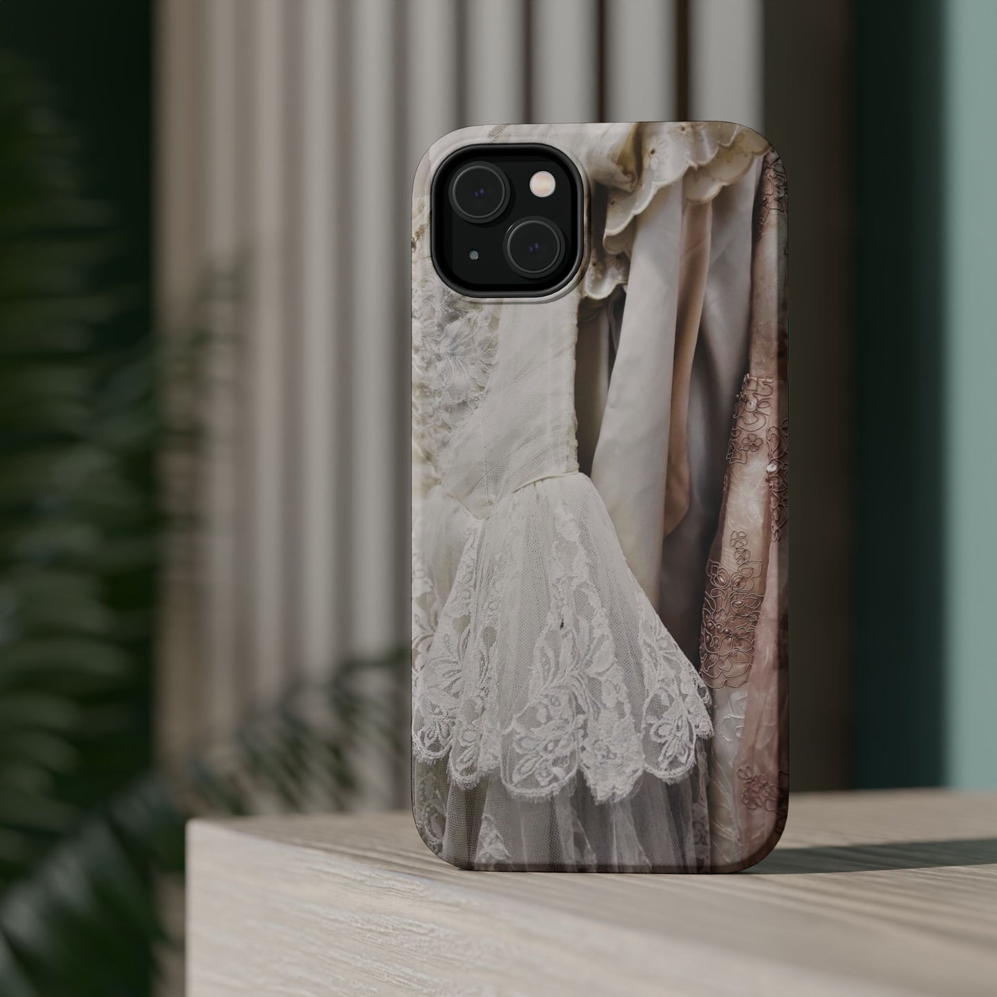 Floral Lace Bridal Magnetic Tough Phone Case for iPhone 17, 16, 15, 14 & Samsung S26, Romantic Vintage Cover