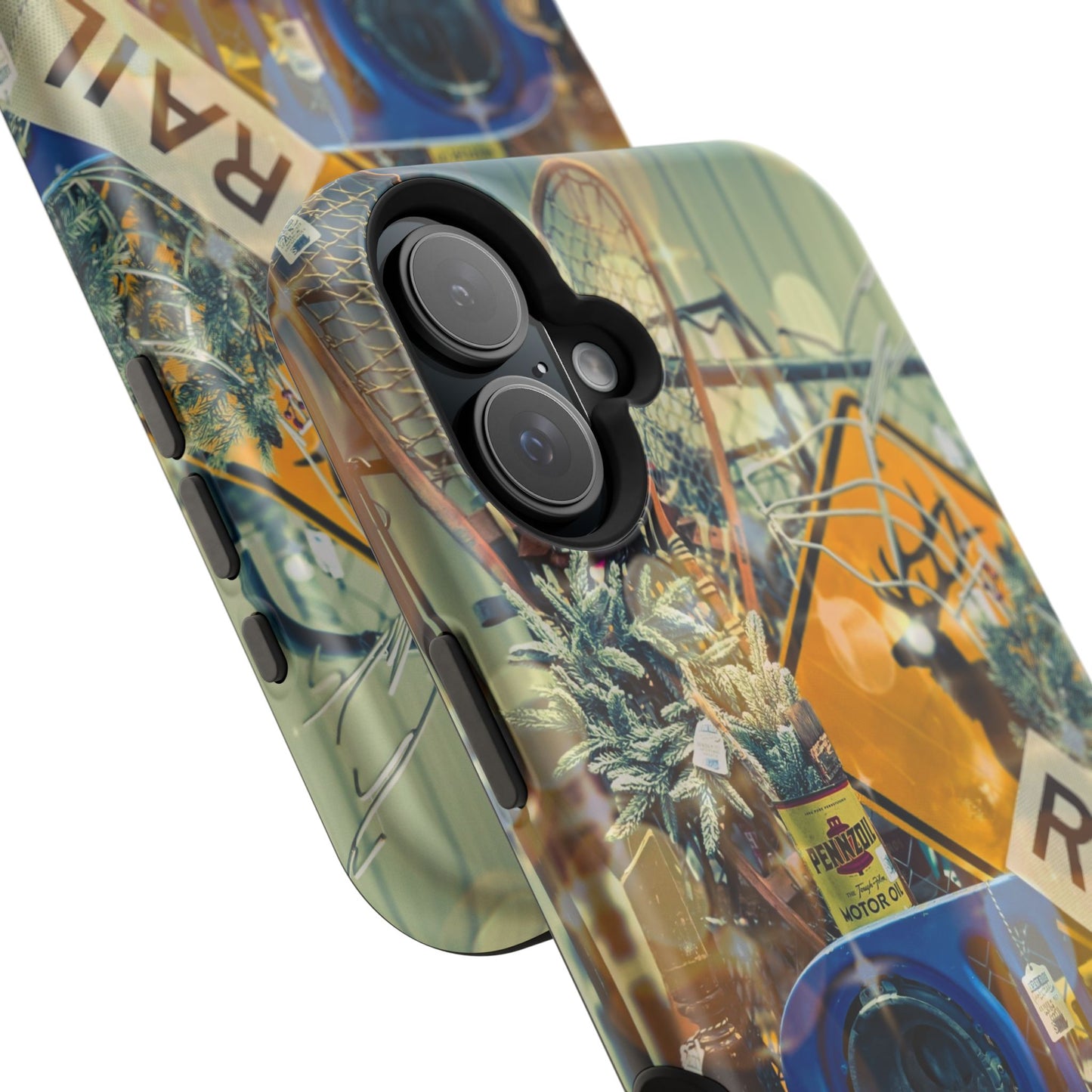 Vintage Railroad Crossing Collage Phone Case