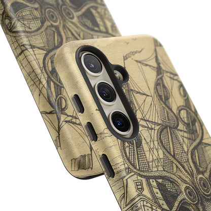 Vintage Kraken Tough Phone Case – Nautical Sea Monster Graphic