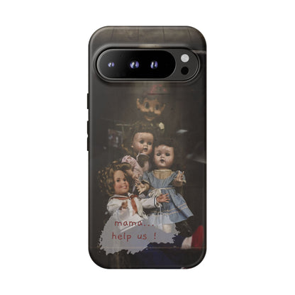 Personalized Creepy Doll Tough Phone Case – Gothic Vintage Graphic
