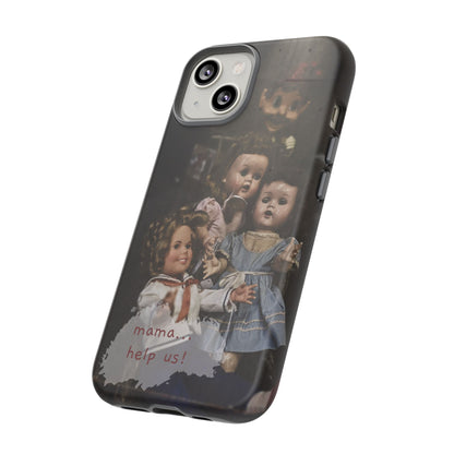 Personalized Creepy Doll Tough Phone Case – Gothic Vintage Graphic