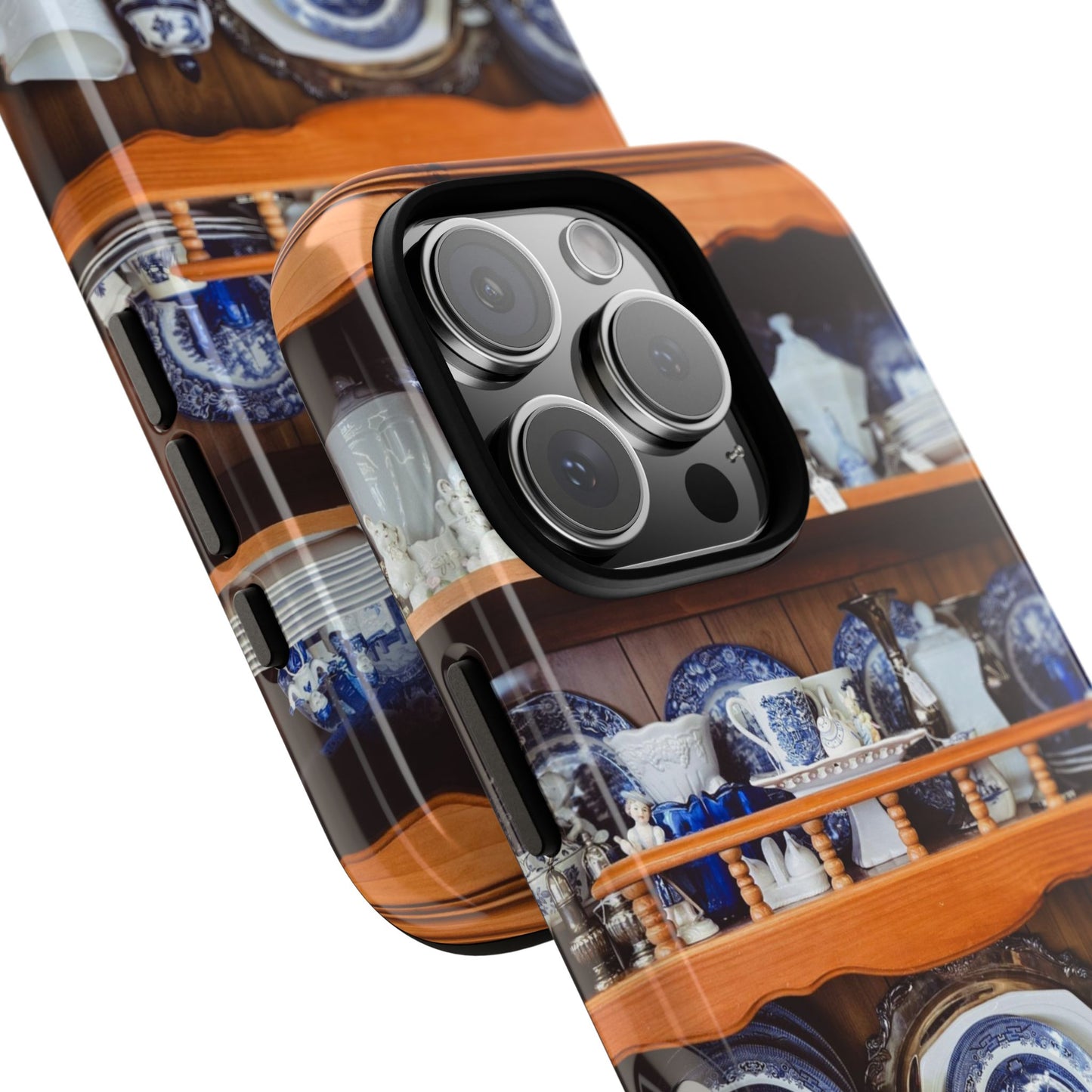 Blue & White Curio Charm Tough Phone Case. Classic China-Inspired Design with Timeless Elegance for Your iPhone, Samsung, or Google Pixel