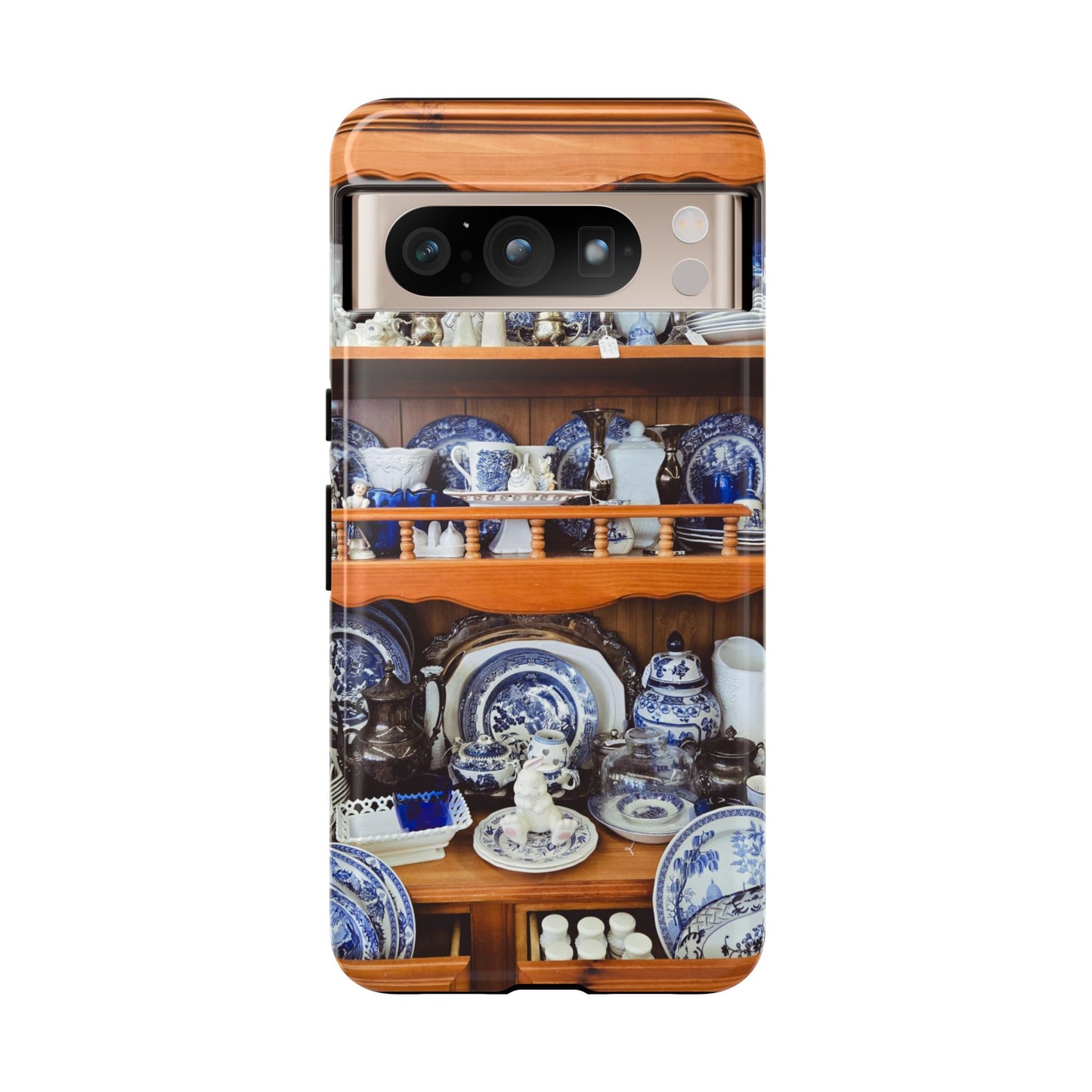 Blue & White Curio Charm Tough Phone Case. Classic China-Inspired Design with Timeless Elegance for Your iPhone, Samsung, or Google Pixel