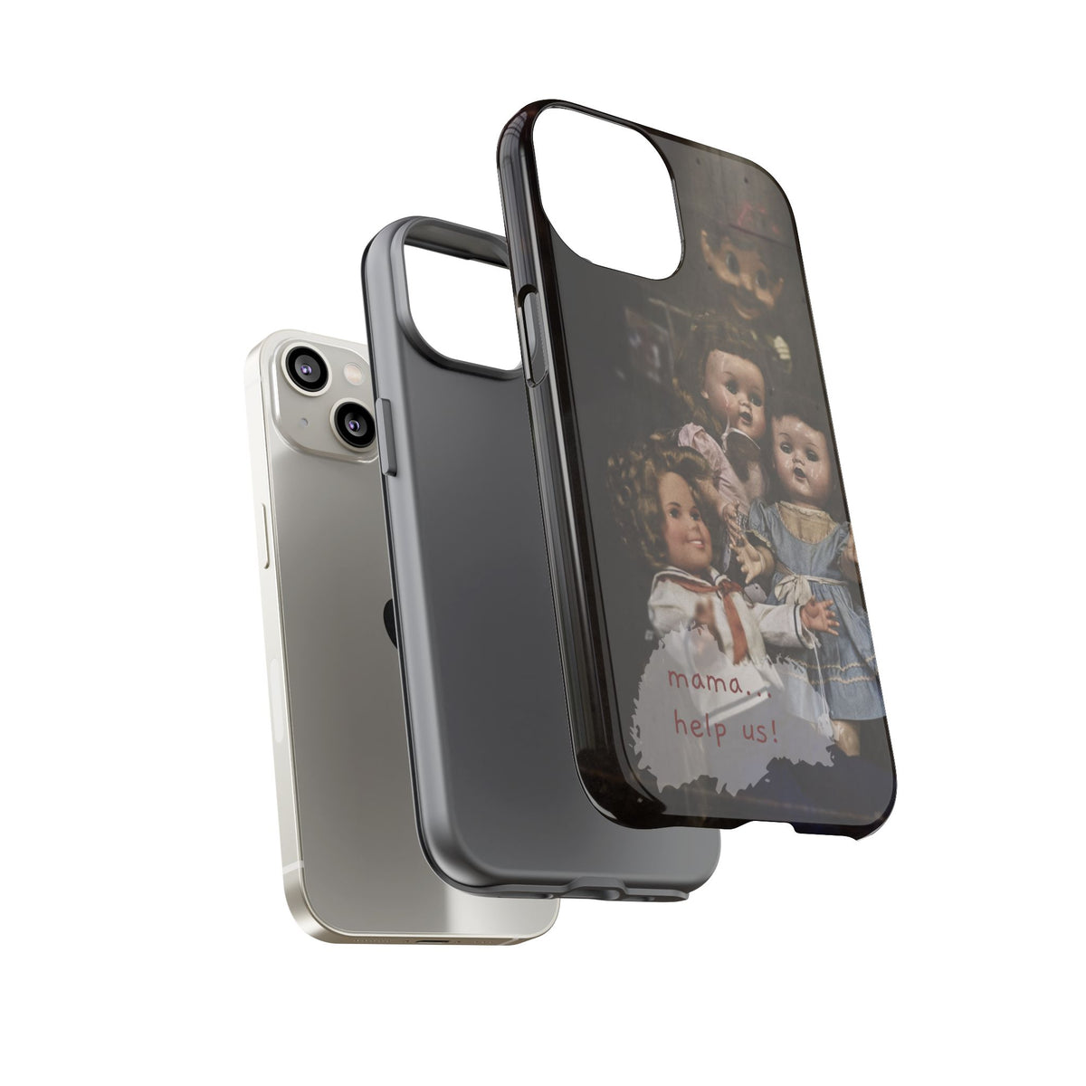 Personalized Creepy Doll Tough Phone Case – Gothic Vintage Graphic