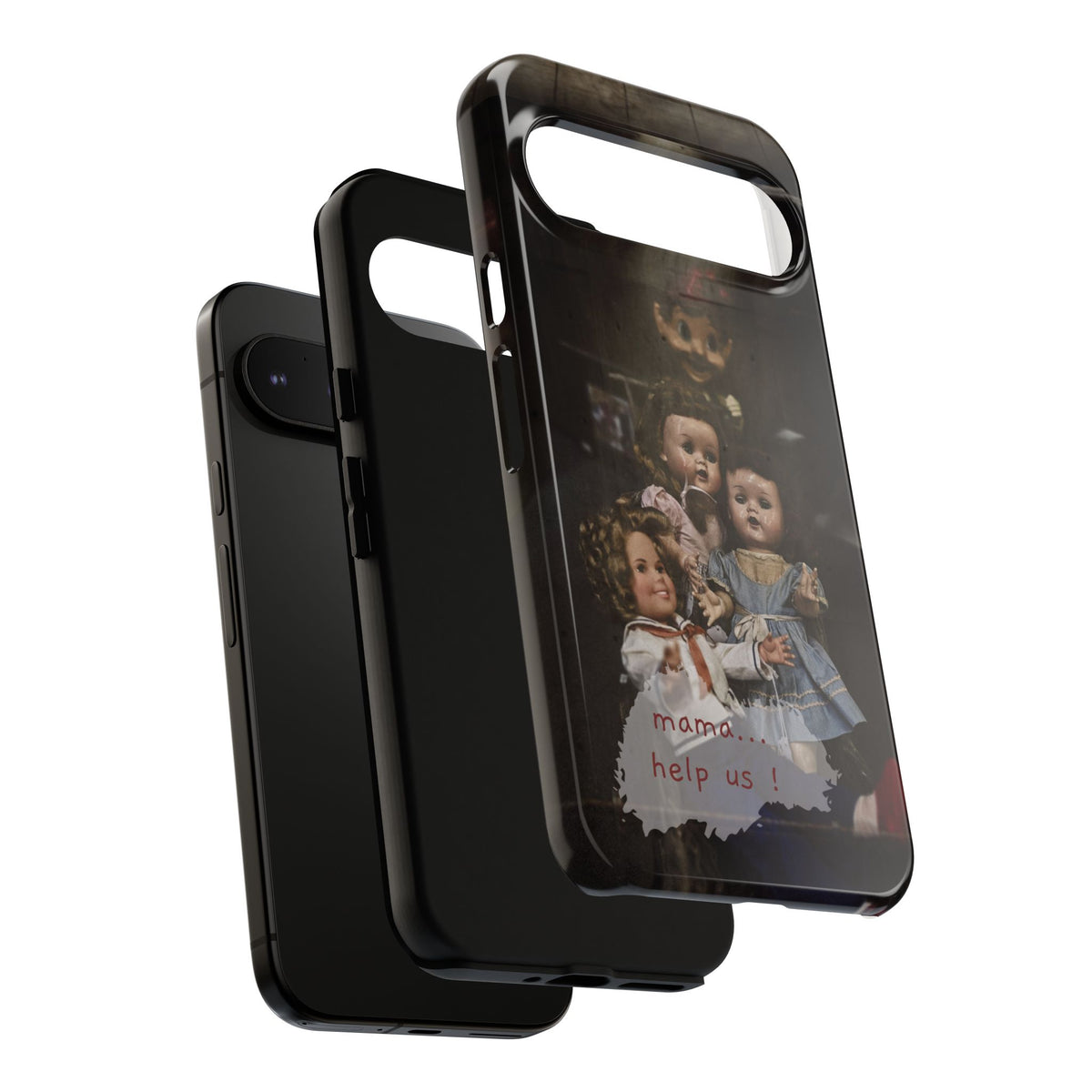 Personalized Creepy Doll Tough Phone Case – Gothic Vintage Graphic