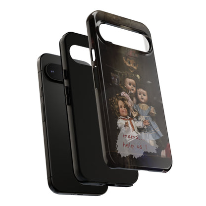 Personalized Creepy Doll Tough Phone Case – Gothic Vintage Graphic