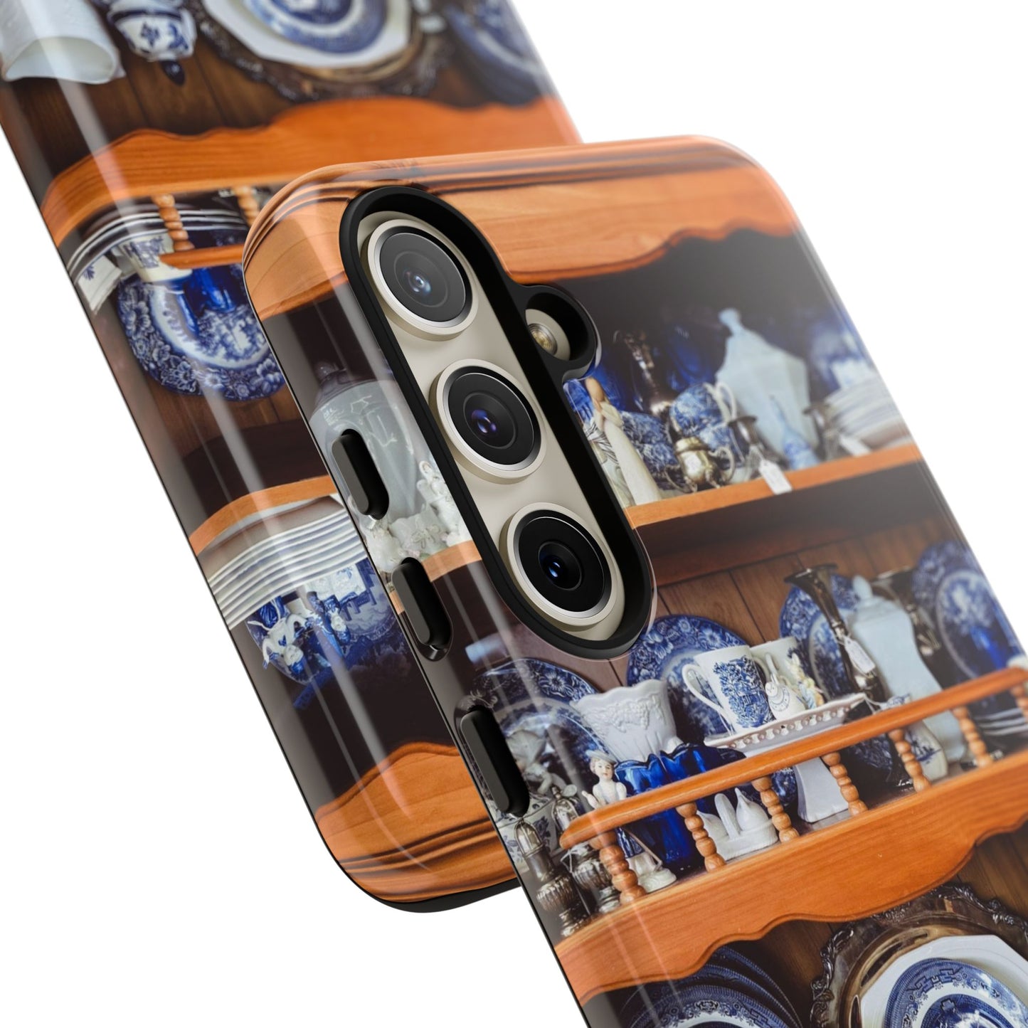 Blue & White Curio Charm Tough Phone Case. Classic China-Inspired Design with Timeless Elegance for Your iPhone, Samsung, or Google Pixel