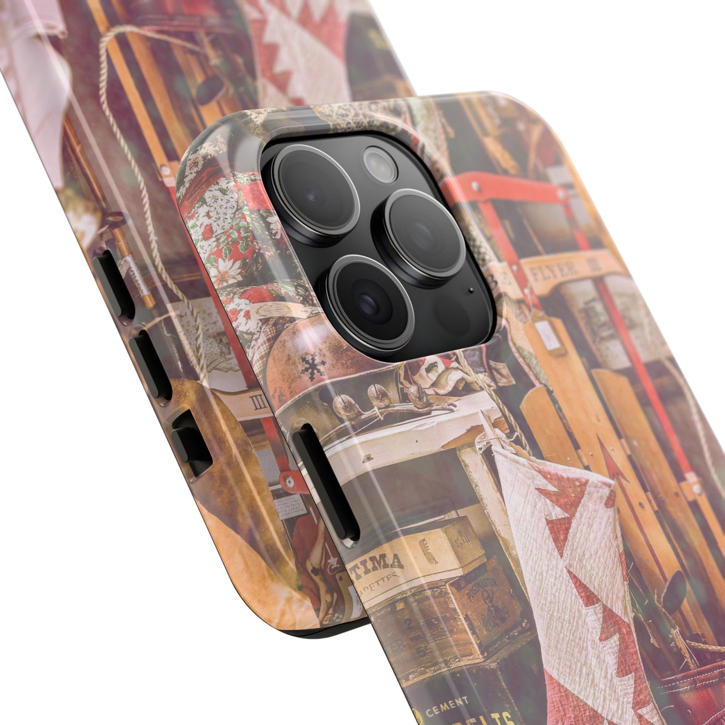 Vintage Ski Gear phone case | Retro winter sports collage